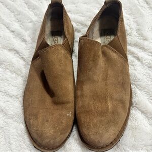 UGG Size 7.5 Women's Cooke 1013485 Brown Suede Round Toe Slip-On Slippers